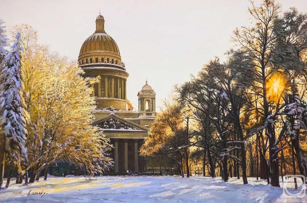 Kamskij Savelij. St. Isaac's Cathedral in the sunset