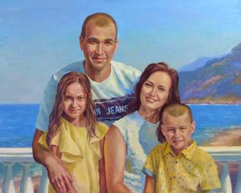 Drobinin Alexandr Georgievich. Family portrait