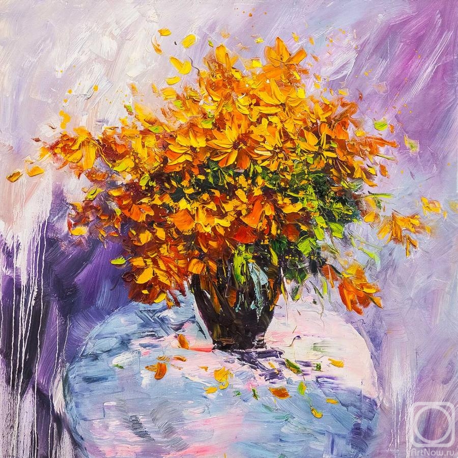 Vevers Christina. A bouquet of yellow flowers in a vase