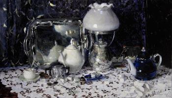 Still life with lamp