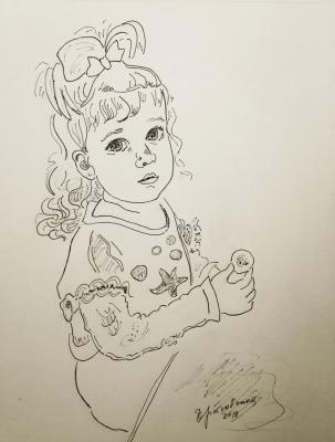 Children's portrait. Krasovskaya Tatyana