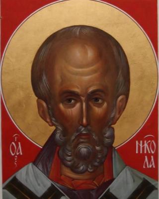 Saint Nicholas Of Myra. Fragment. Lik (The Icon Of The Saint). Kutkovoy Victor