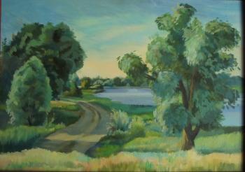 Morning. The road to the beach