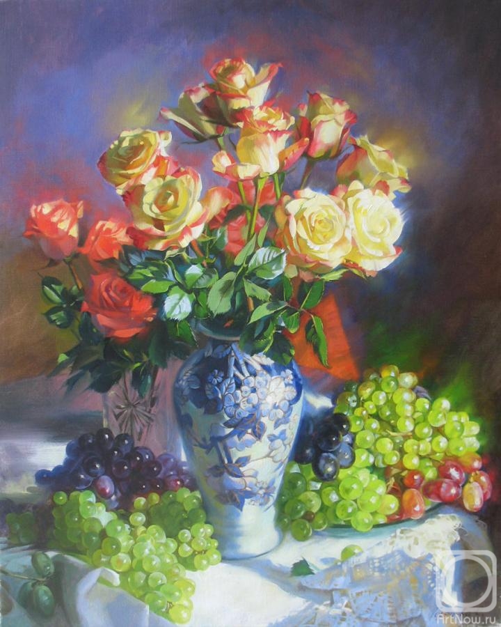 Goryacheva Svetlana. Roses and grapes