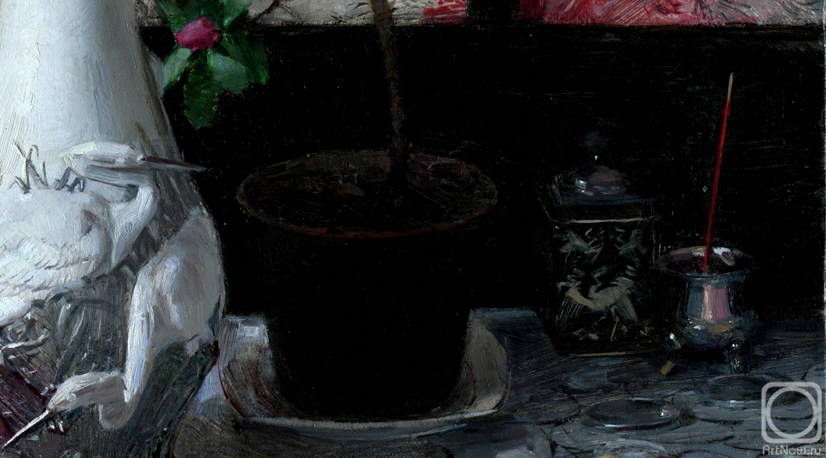 Dolgaya Olga. Still-life with vase ( fagment )