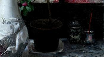 Still-life with vase ( fagment ) (). Dolgaya Olga
