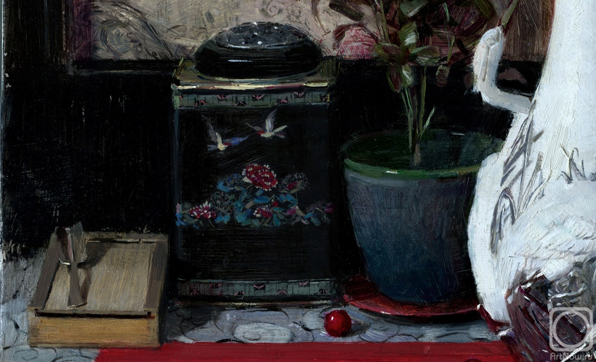 Dolgaya Olga. Still-life with vase ( fagment )