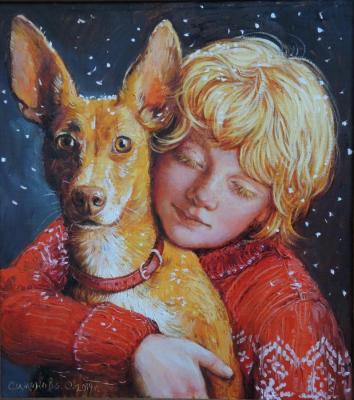 Friends (Painting With A Boy). Simonova Olga