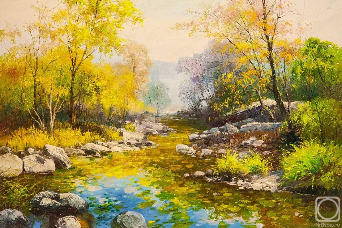 Sharabarin Andrey. In the autumn forest by the stream