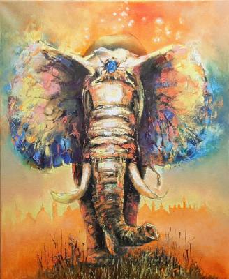 Elephant (Elephant Oil Painting). Tata Tatiana