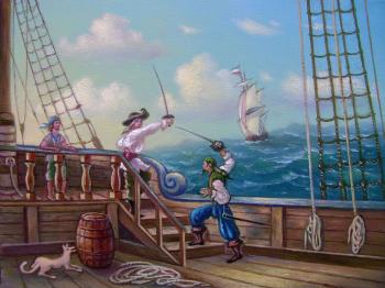 The pirate scene (Sky Pirates). Kulagin Oleg