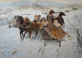 Riding on Shrovetide. Zakharov Ivan