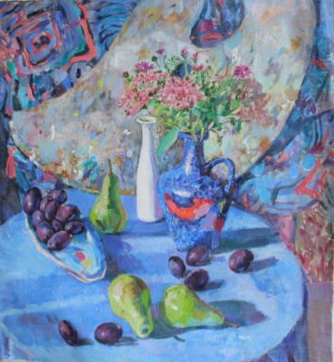 Still life with blue vase. Moskaleva Irina