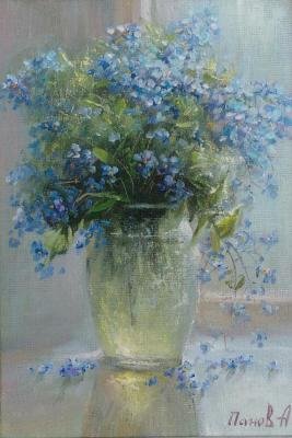 Forget-me-nots by the window. Panov Aleksandr