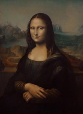 The copy of the "Mona Lisa" by Leonardo da Vinci. Saulina Ksenia