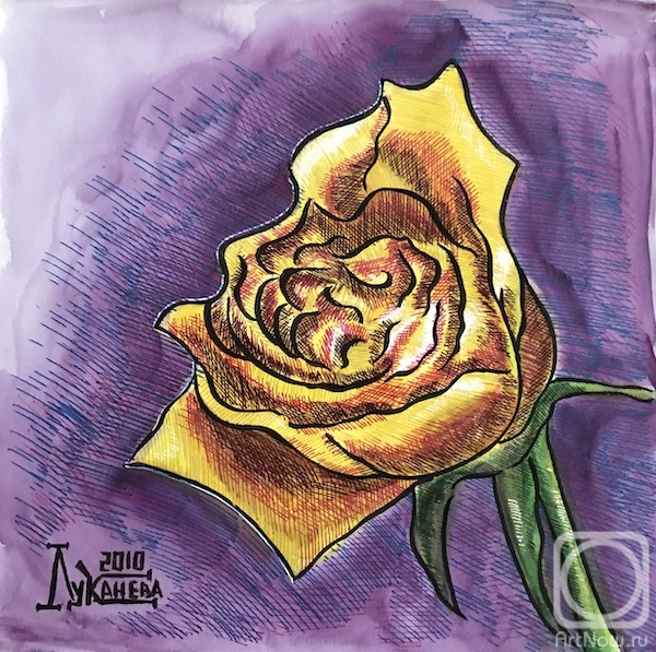 Lukaneva Larissa. Yellow Rose (5)