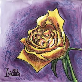 Картина «Жёлтая роза (5)»