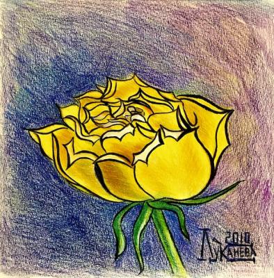 Картина «Жёлтая роза (4)»