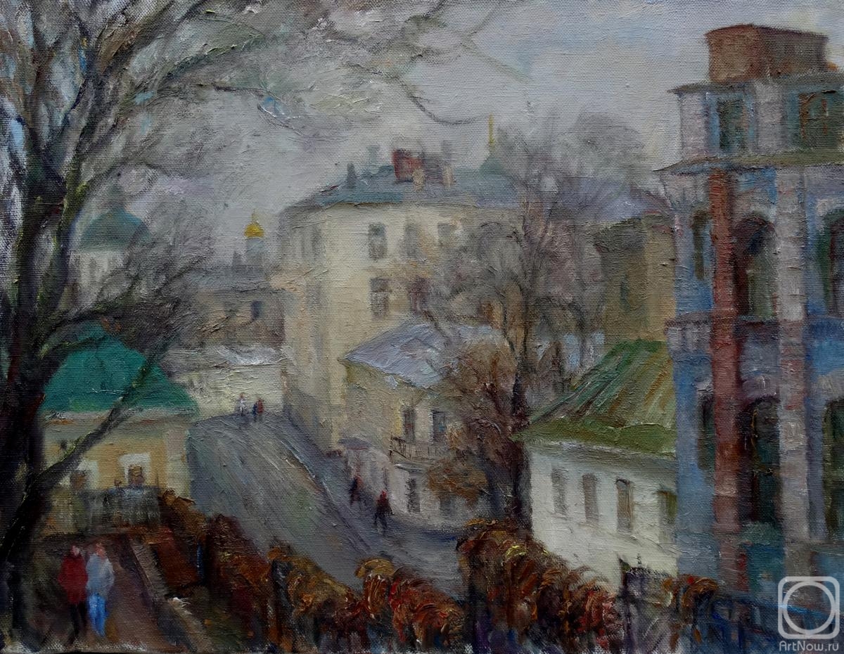 Kalmykova Yulia. View from Morozovsky Square to Khokhlovsky Lane