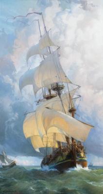 The frigate "Shtandart" of Peter the Great (). Kushevsky Yury
