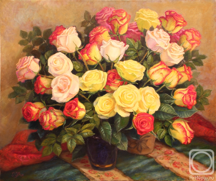 Shumakova Elena. Two bouquets of roses