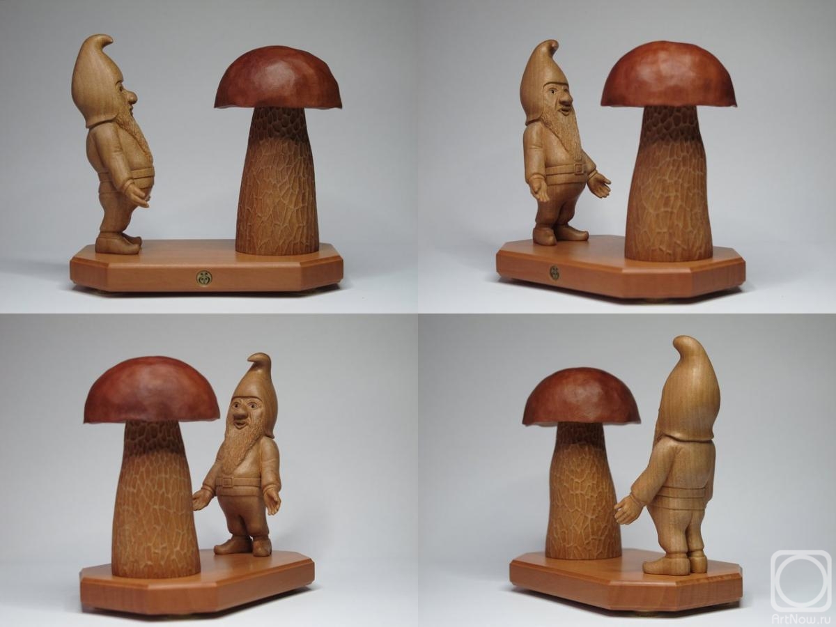Utkin Viktor. Gnome and mushroom