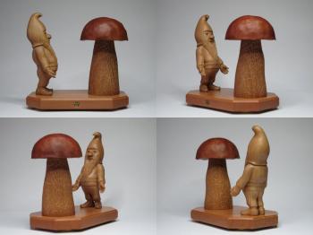 Gnome and mushroom