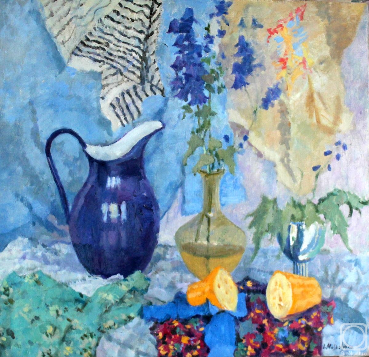 Moskaleva Irina. Blue jug and bells