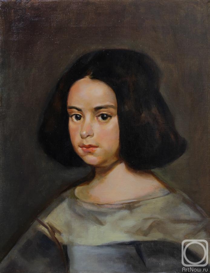 Rychkov Ilya. Portrait of a girl" based On the painting by Diego vel&#225;zquez (Diego Velazquez)