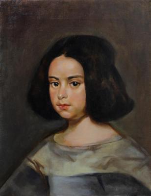 Portrait of a girl" based On the painting by Diego vel&#225;zquez (Diego Velazquez). Rychkov Ilya