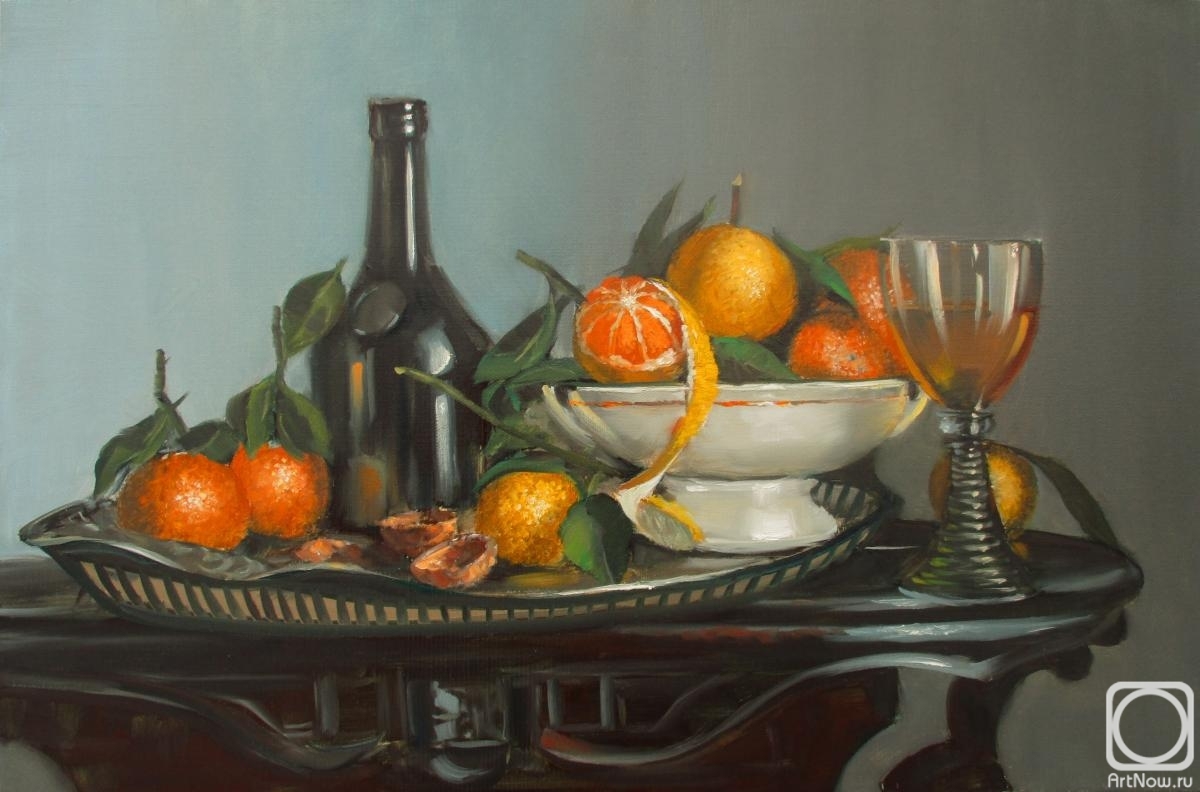 Gribanov Igor. Still life with tangerines