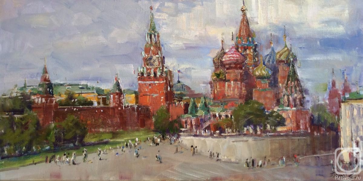 Poluyan Yelena. View of Pokrovsky Cathedral and Spasskaya tower