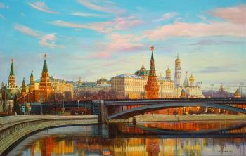 View of the Kremlin in the early morning. Kamskij Savelij