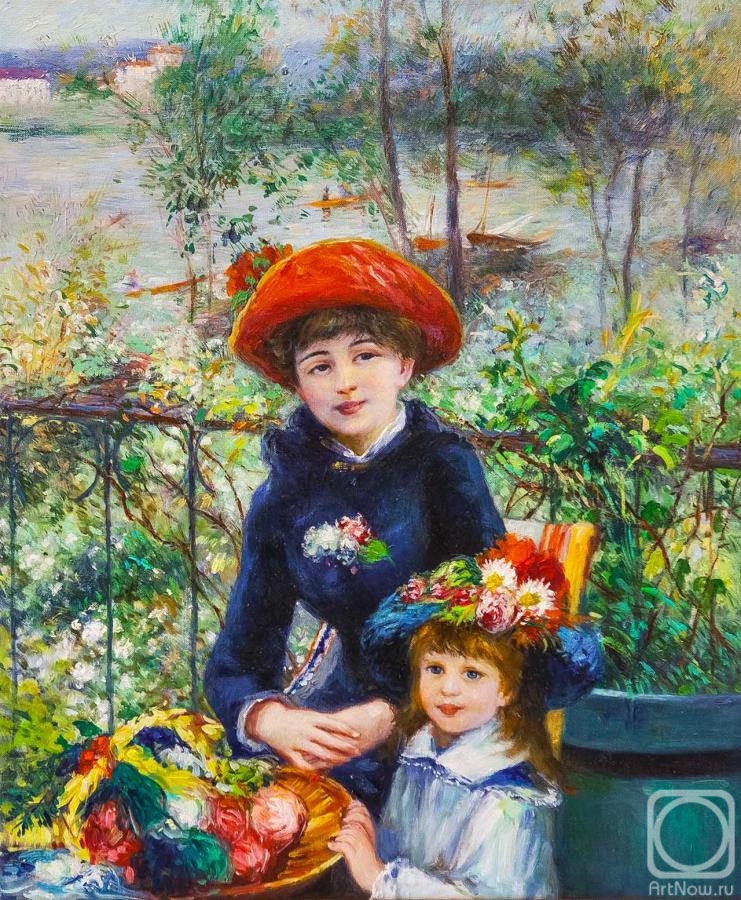 Kamskij Savelij. A copy of the painting by Pierre Auguste Renoir. Two Sisters (On the Terrace)