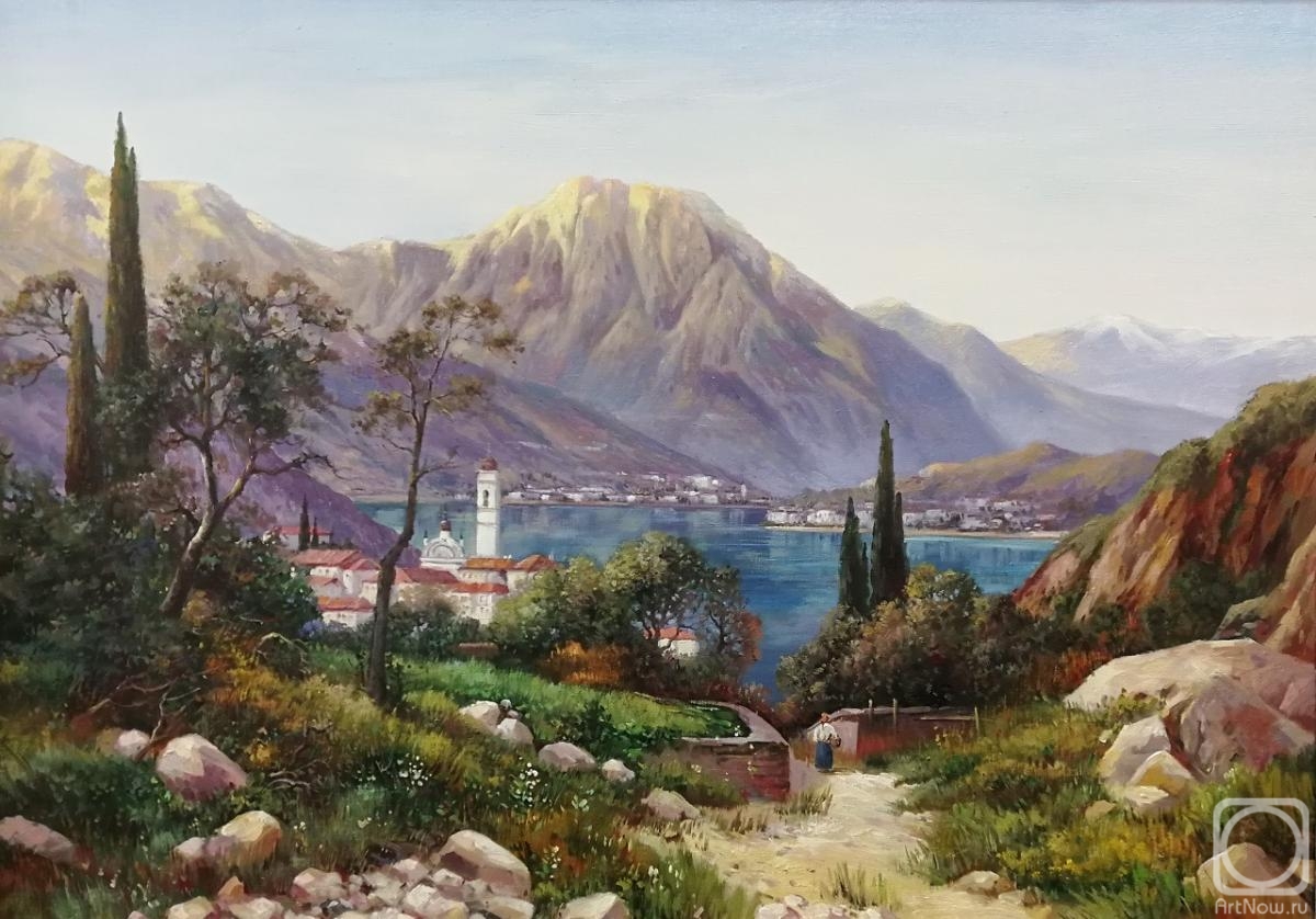 Kamskij Savelij. A copy of the painting by I. Wielz. View of Northern Italy