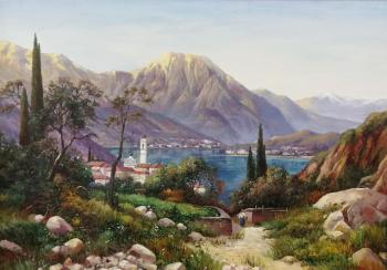 A copy of the painting by I. Wielz. View of Northern Italy. Kamskij Savelij