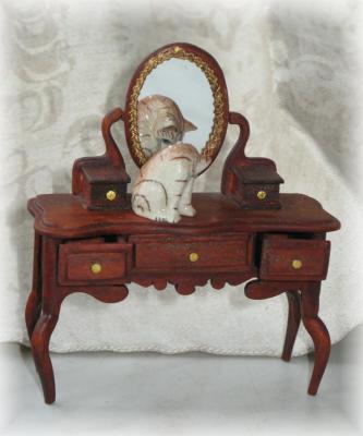 Dressing table with mirror psiche 1:12