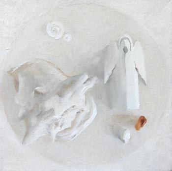 Composition with shell and angel