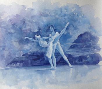 Swan Lake (Ballerina Watercolour). Kuzminskaya Margarita