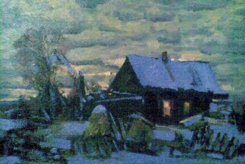 Winter evening. Knecht Aleksander