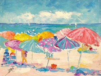 Summer stories. Multi-colored umbrellas. Rodries Jose