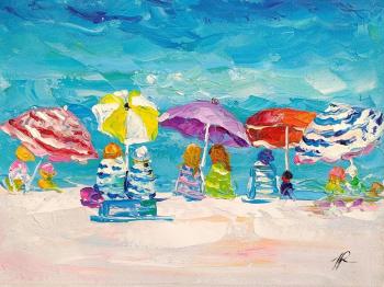 Summer stories. Multi-colored umbrellas N2 (Colorful Beach Umbrellas). Rodries Jose