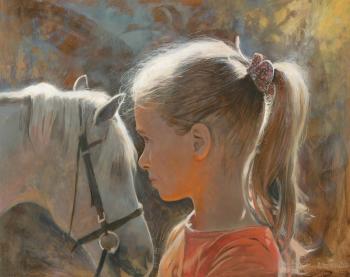 Iulitta and a White Horse. Chernov Denis