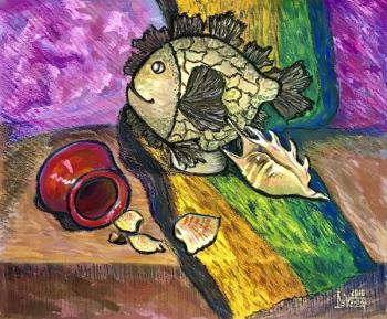 Still Life with Ceramic Fish (Ceramics Fish). Lukaneva Larissa