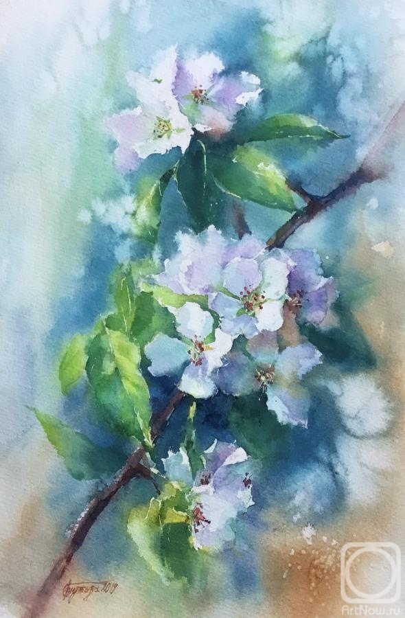 Gnutova Olga. Apple tree branch