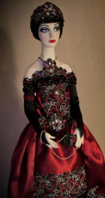 Diva (Art dolls interior collectible porcelain dolls handmade) (Satin Dress). Sorokina Galina
