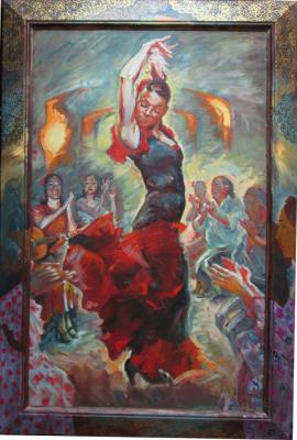 Flamenco, Spanish dance in the frame (The Guitarist). Dobrovolskaya Gayane