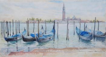 Venice. Gondolas