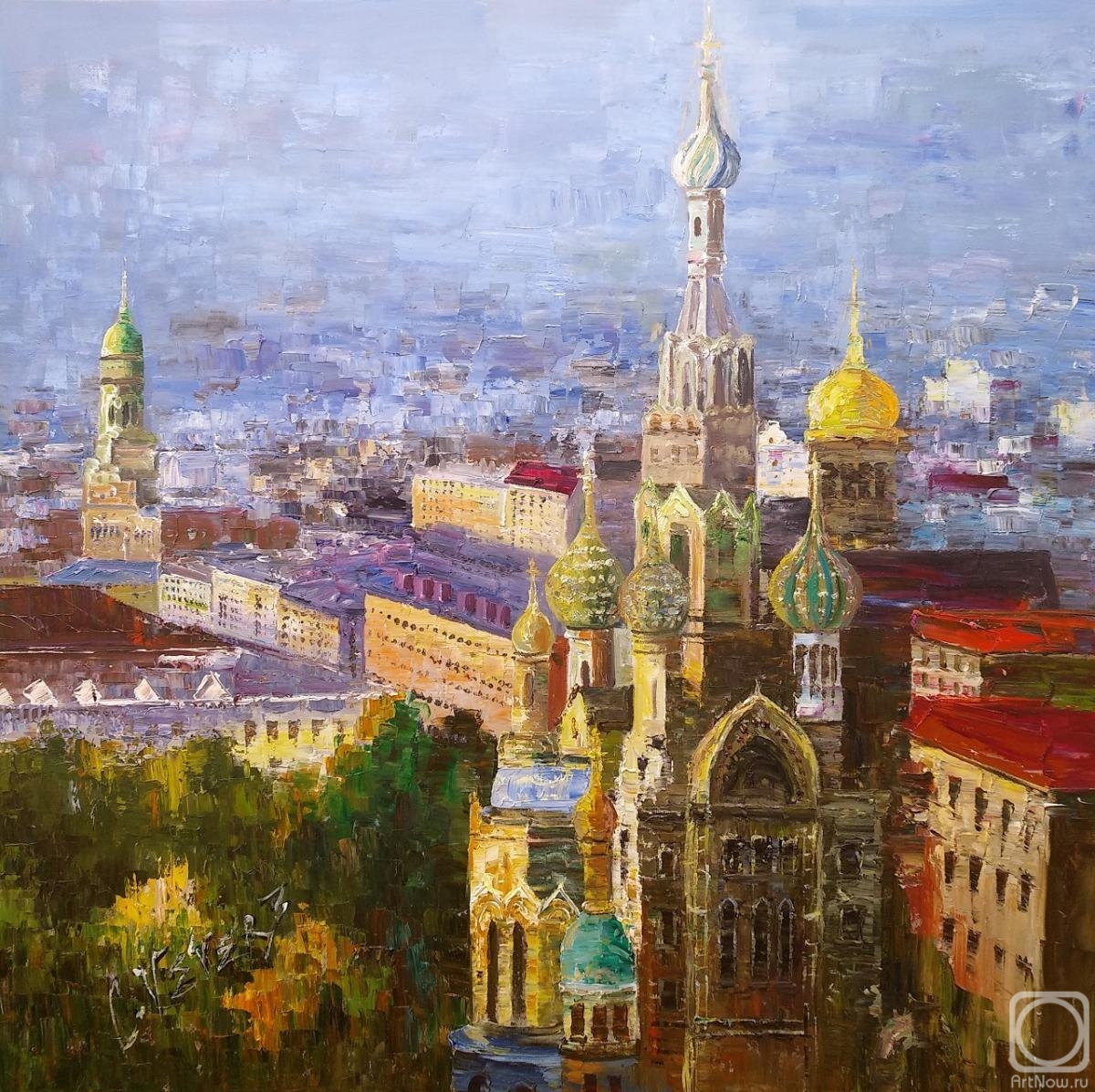 Vevers Christina. View of the Church of the Savior on Blood from a bird's flight