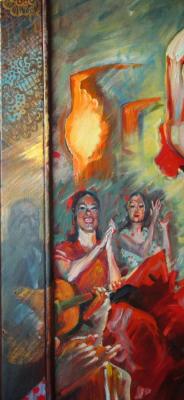 Flamenco, Spanish dance in a frame, fragment - 3